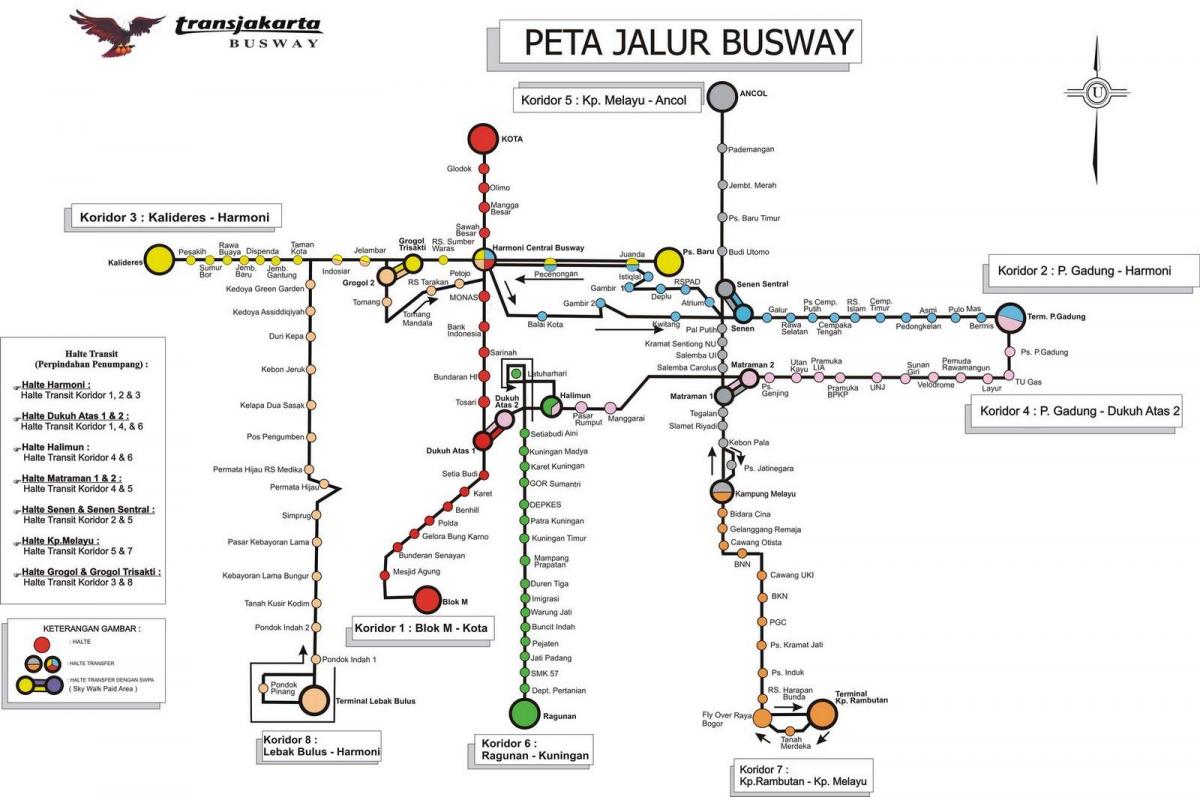 Jakarta otobüs harita