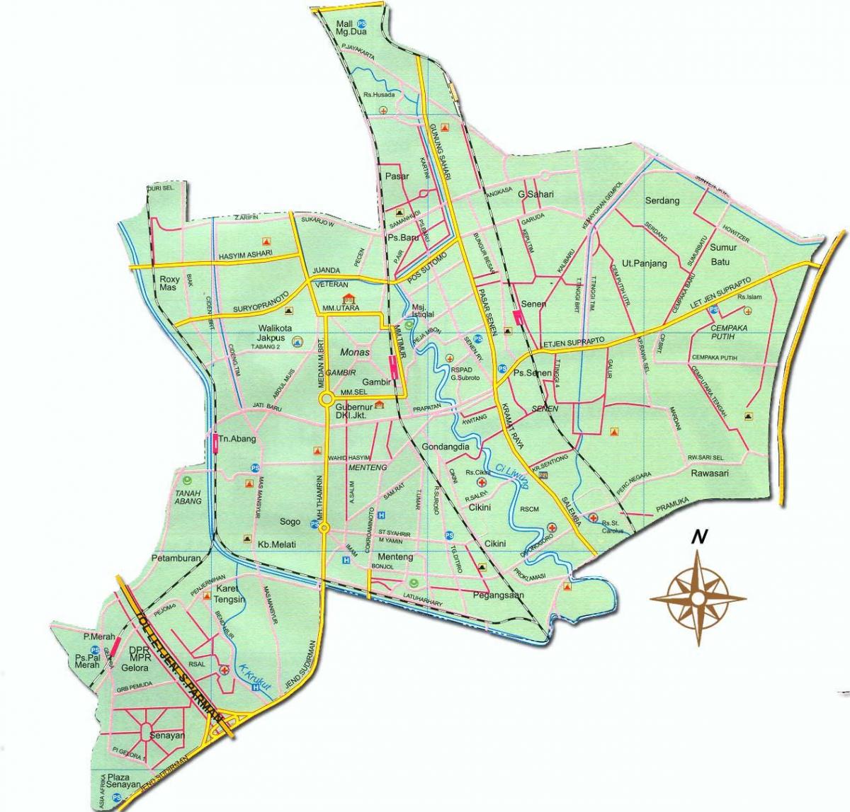 Jakarta haritası merkezi