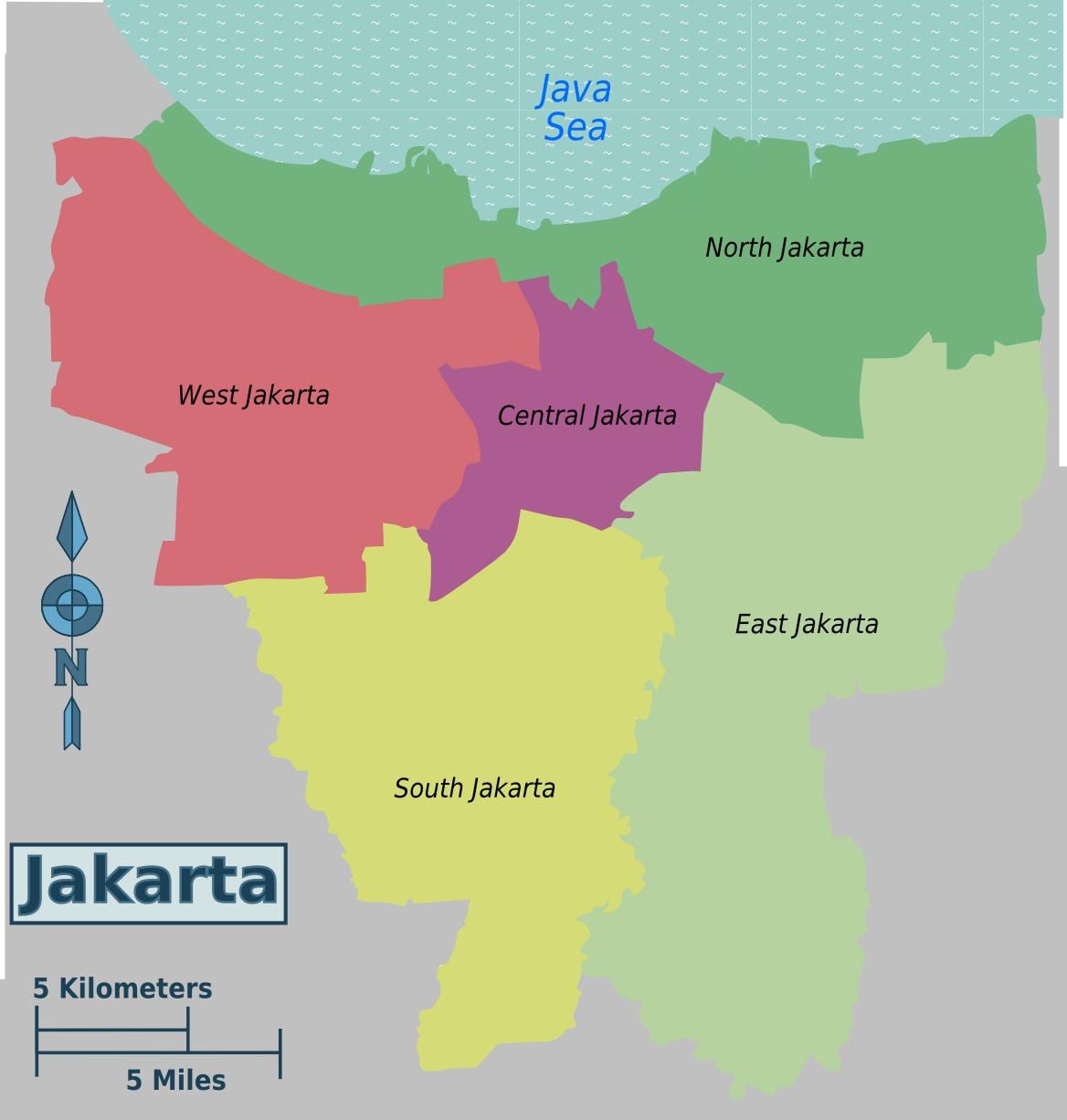 Jakarta ilçe haritası