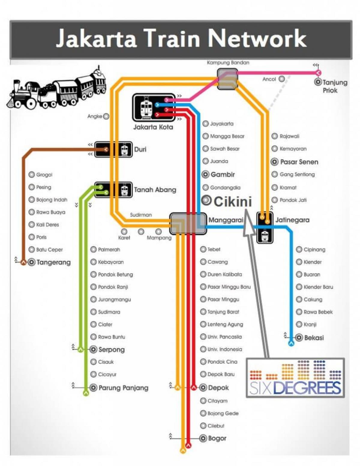 Jakarta tren istasyonu haritası 