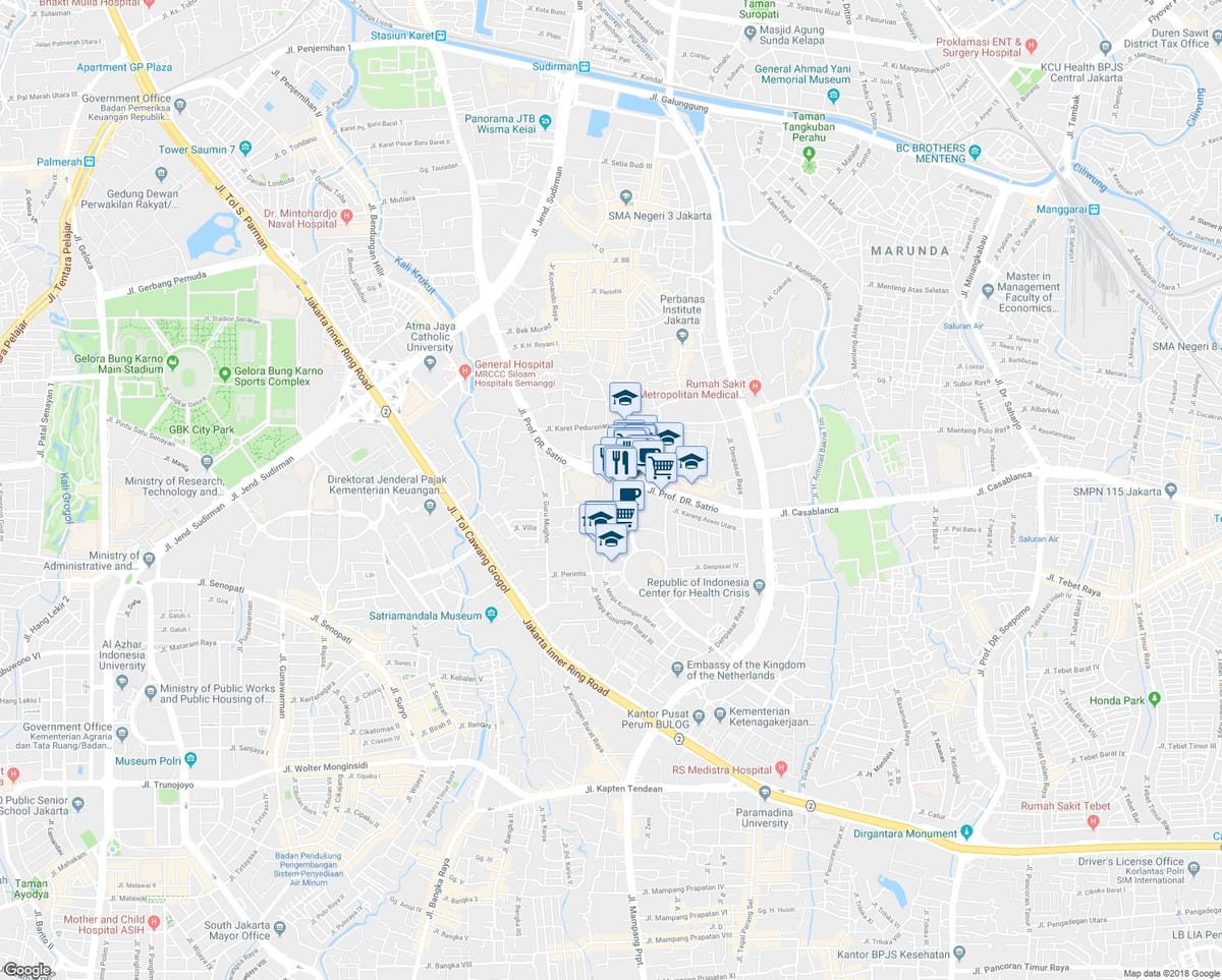 kuningan Jakarta haritası 